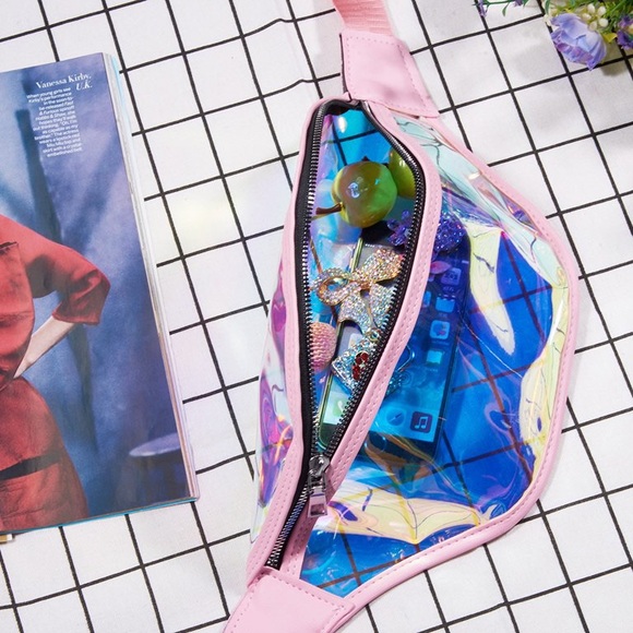 Pastel Iridescent Holographic Waist Belt Shoulder Belt-bag Fanny Pack - Picture 13 of 16
